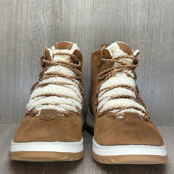 UGG Shoes Womans 10 Lakesider Heritage Mid Waterproof Winter Sneaker Boots Brown - Picture 2 of 12